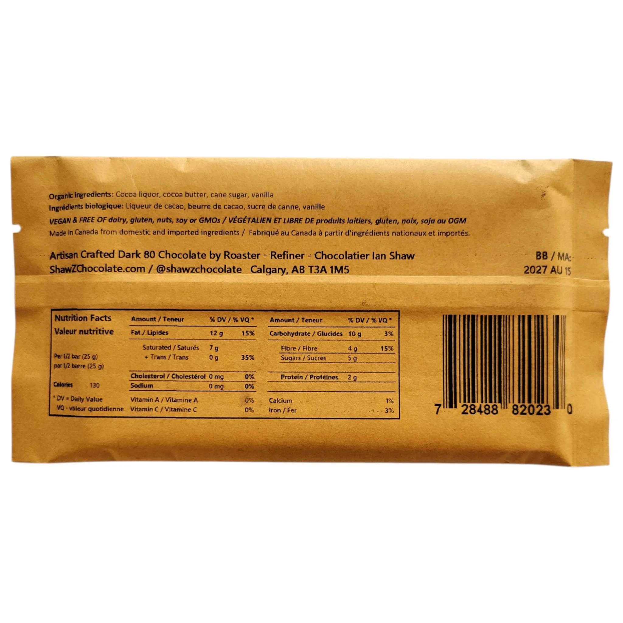 ShawZ Beyond Dark 80% Peru — Science Of Chocolate
